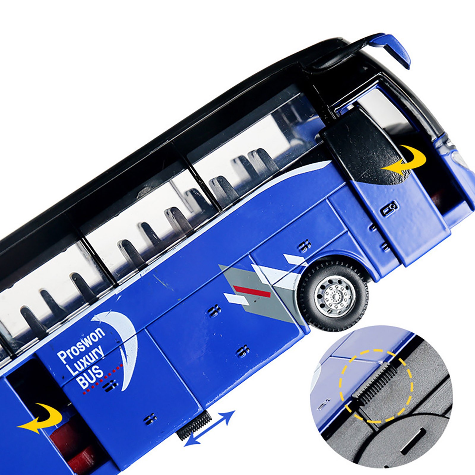 Model Flash Light Vehicle Single Sightseeing Bus 1:32 Alloy Cars Pull Back Toys