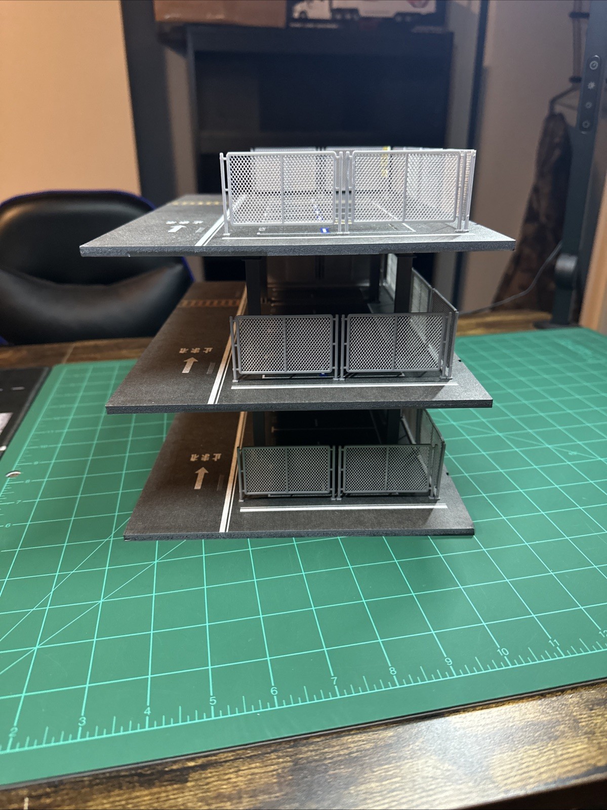 1/64 Diorama Garage Parking Lot Diecast Model Car Display 3 Stories