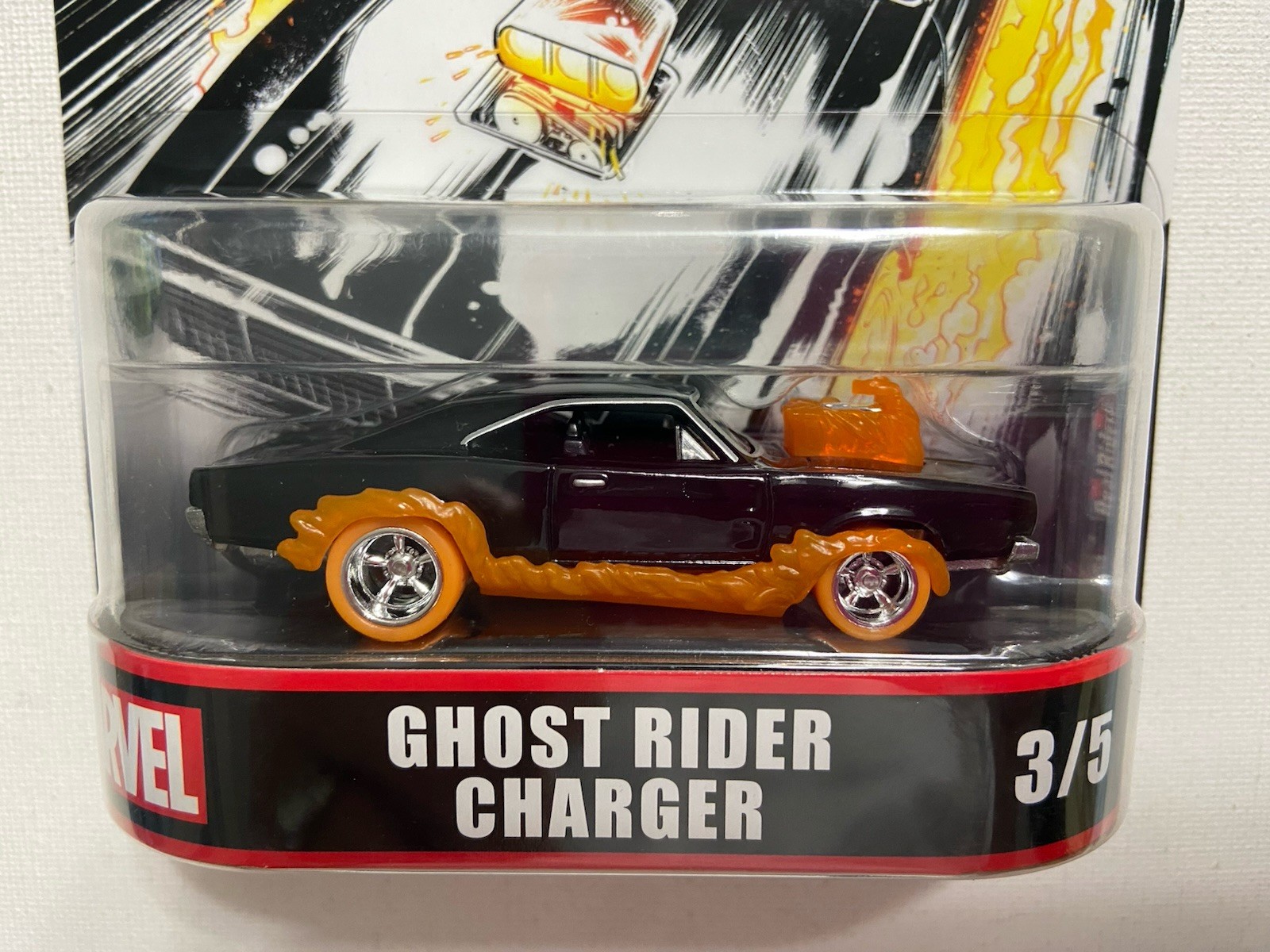 Hot Wheels Premium Retro Entertainment Marvel GHOST RIDER Charger 3/5 Mattel