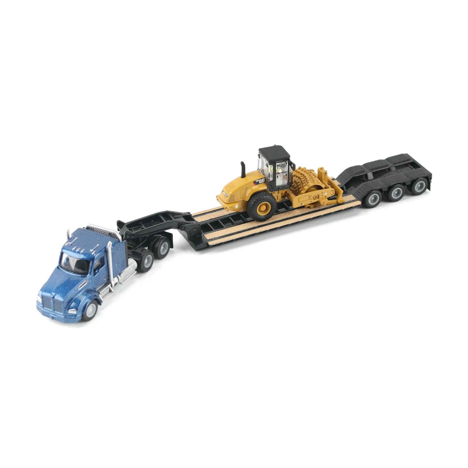 Diecast Masters Kenworth T880 Tractor Trailer & CAT Padfoot Roller 1:87 84424