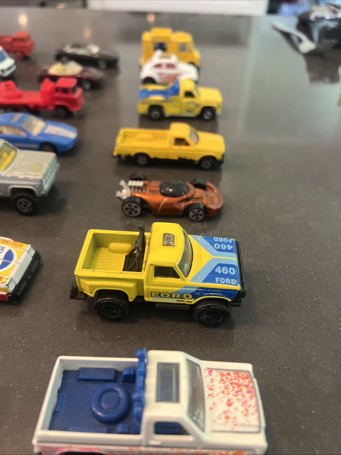 Lot Of 33 Diecast & Plastic Vintage Cars Trucks Mixed Brands See Description