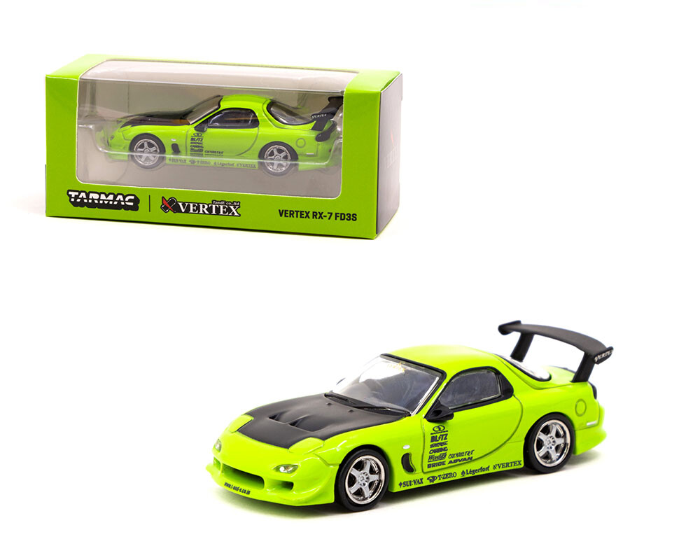 Tarmac Works 1:64 Global Mazda RX-7 FD3S Vertex RX-7 Diecast Model Car