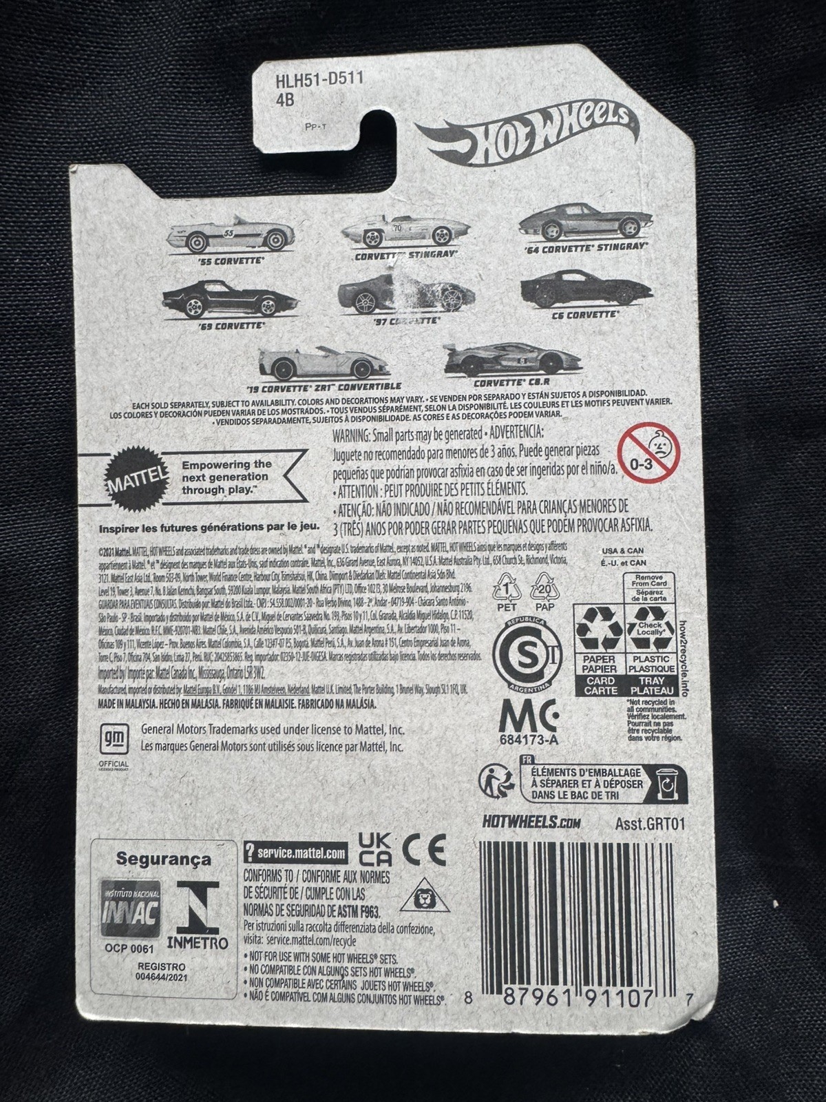 A36 2023 Hot Wheels 70 Years Corvette ’64 Corvette Stingray, Blue 3/8