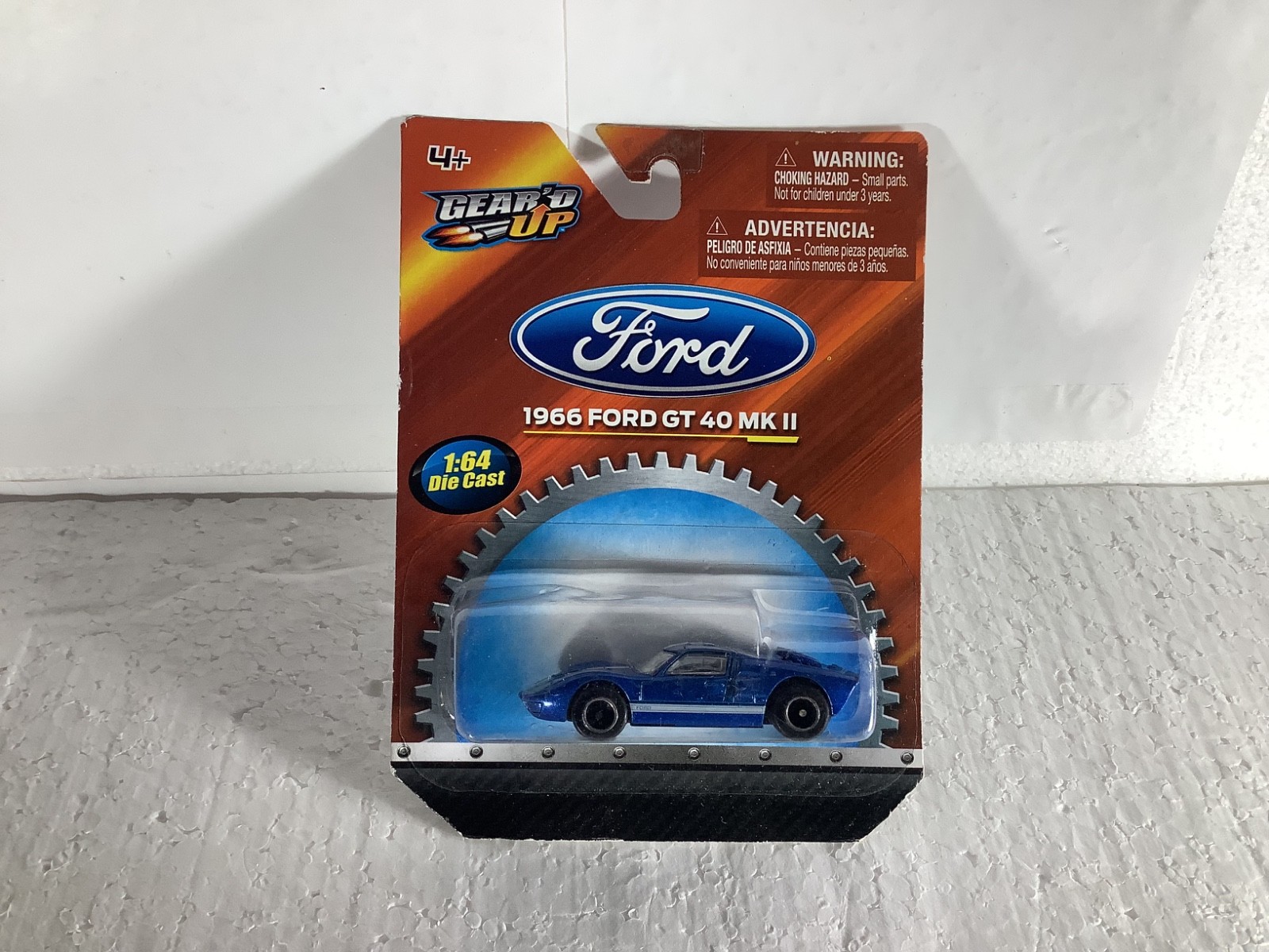 Gear’d Up ~ Officially Licensed ~ 1966 Ford GT-40 MK II ~ 1:64 Die Cast RED&BLUE