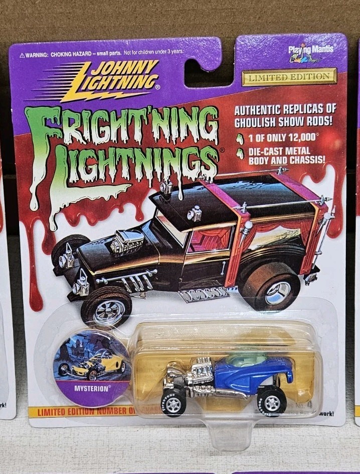 JOHNNY LIGHTNING 1997 Frightning Lightnings, Series 4 Complete Set Of 7 MONSTERS