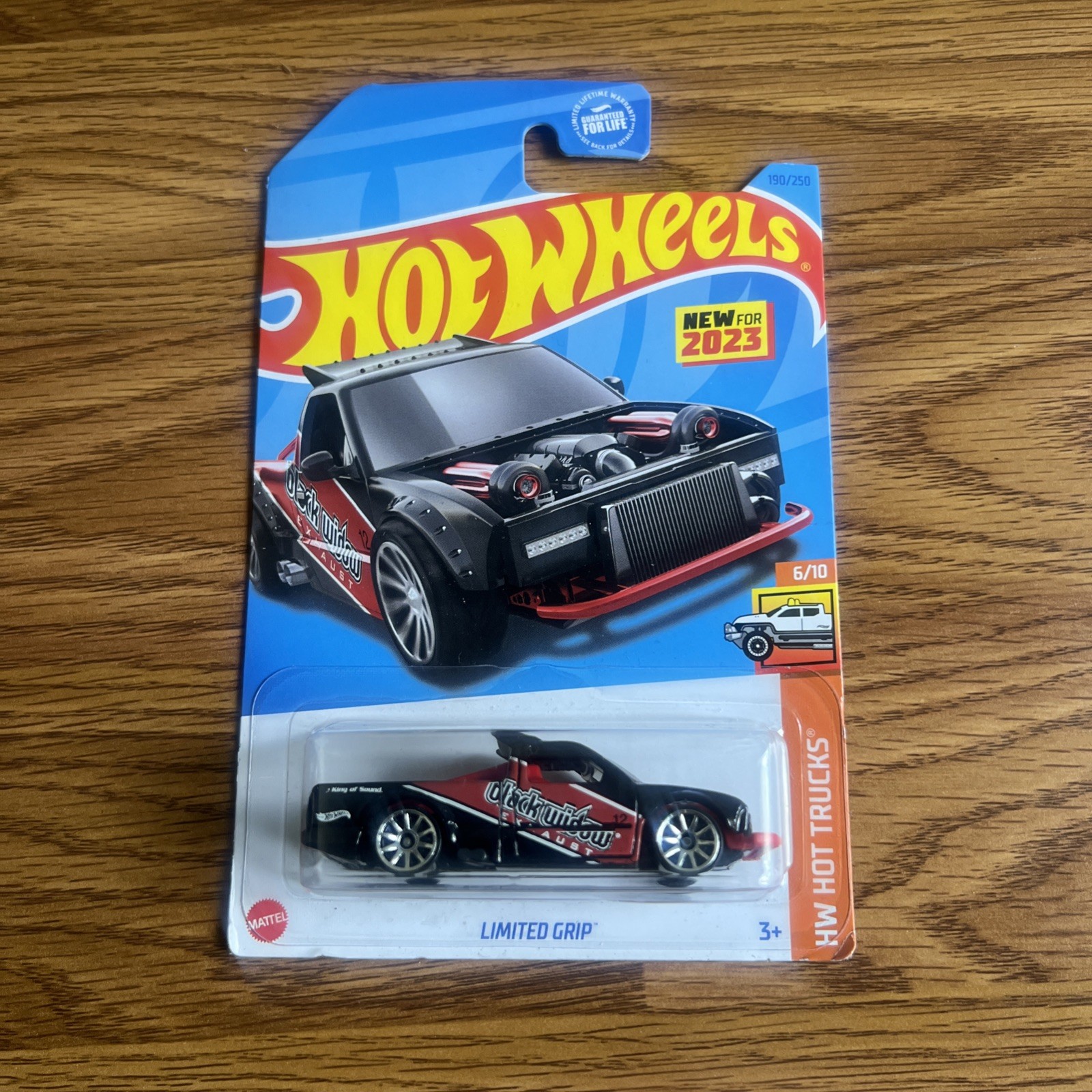 Hot Wheels 2023 HW Hot Trucks 6/10 Grip Black Chevrolet S-10 Die Cast Car #D1