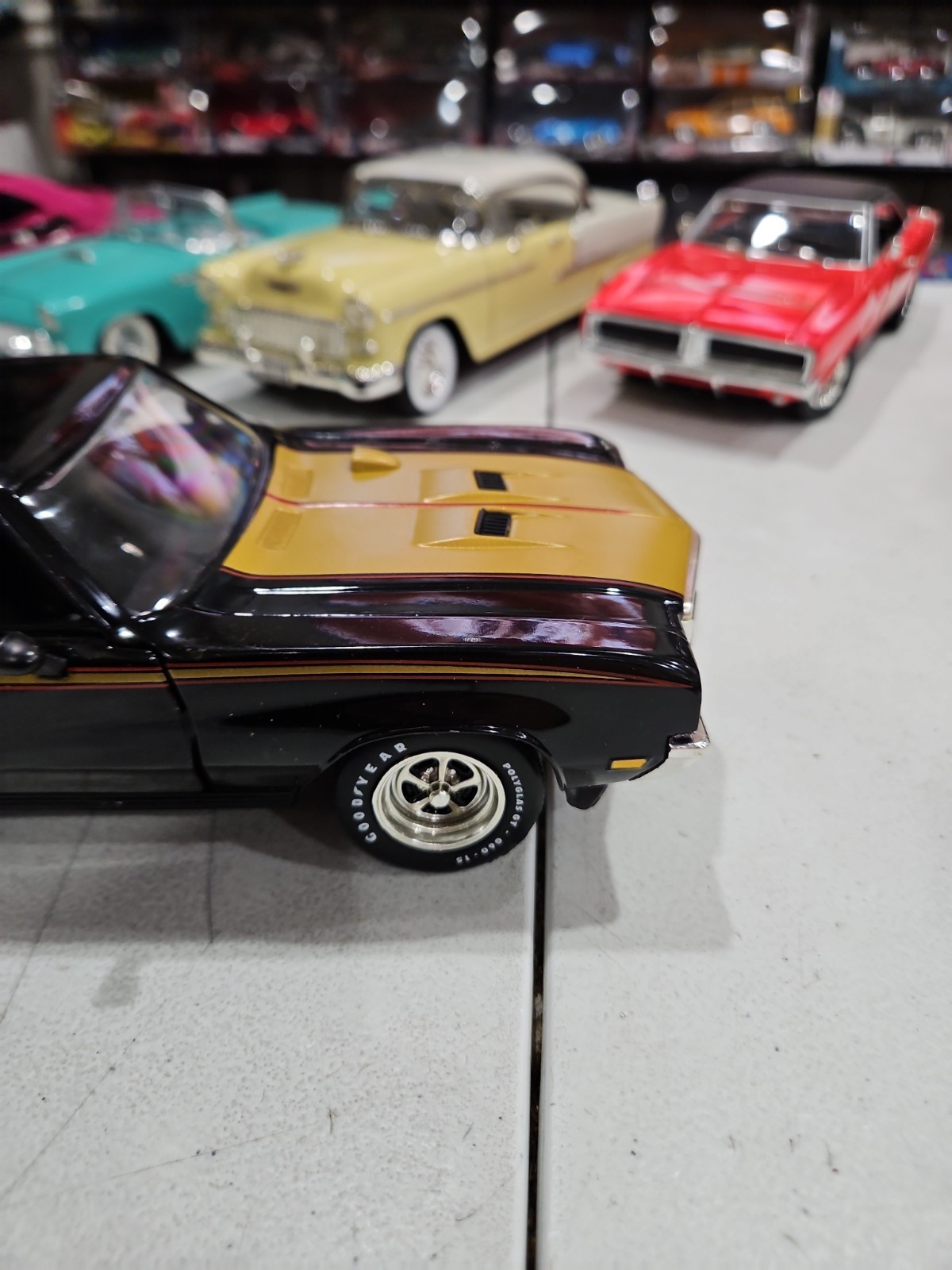 1971 Buick GSX, 1:18 Scale, ERTL Licensed By GM Black w/Gold. NO BOX –
