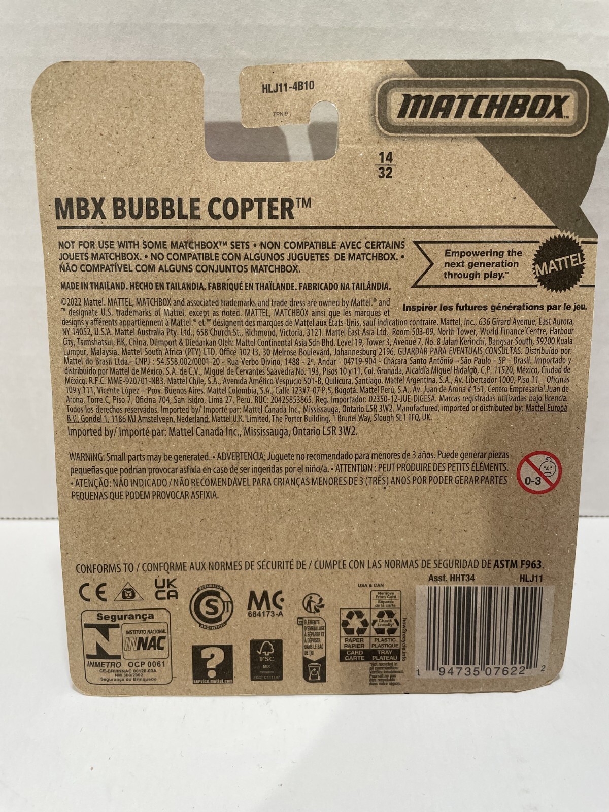 Matchbox 70 Years Sky Busters MBX Bubble Copter #14/32