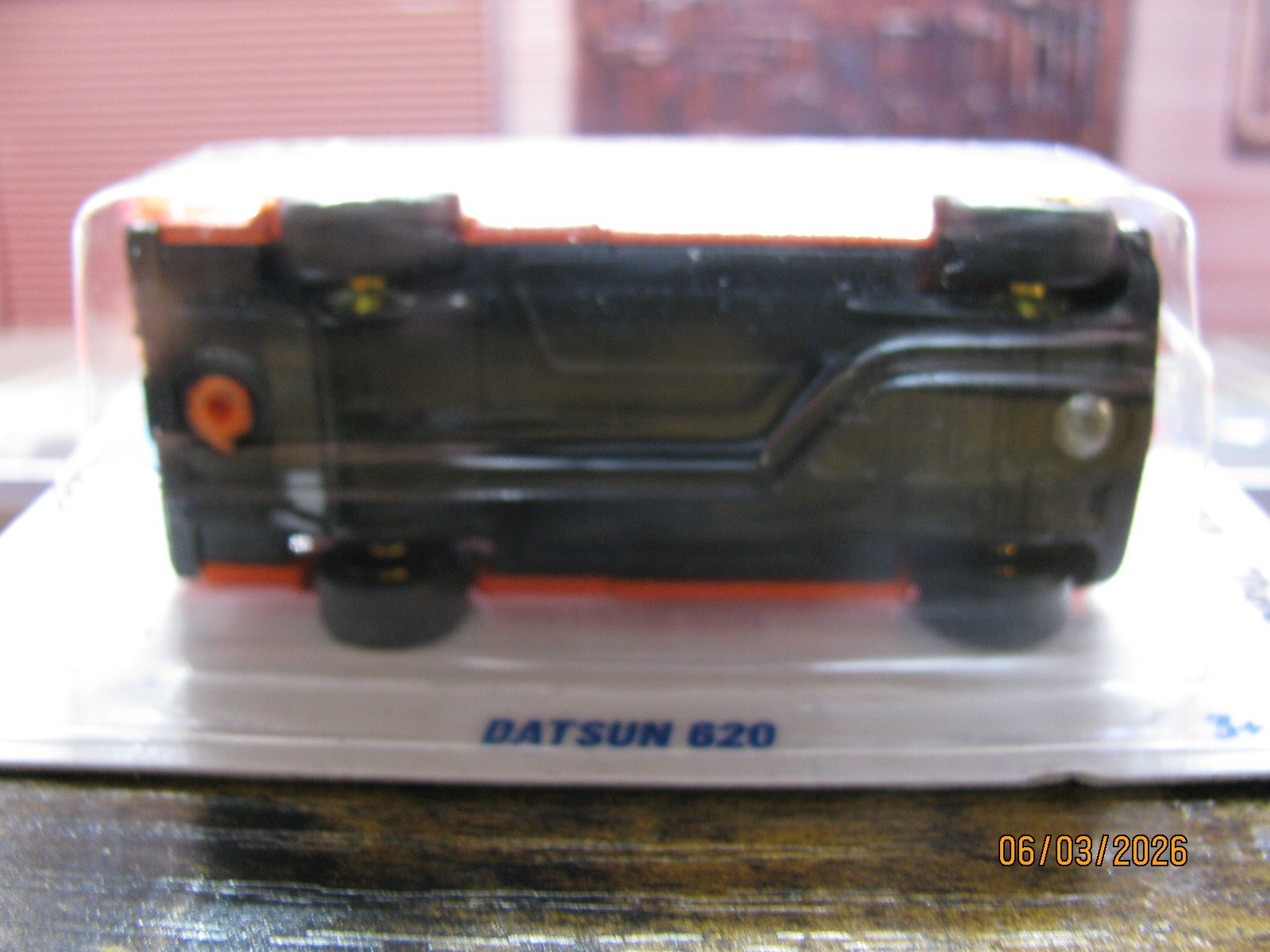 2026 Hot Wheels Orange Compact Kings Datsun 620, w/Real Riders Wheel Swap
