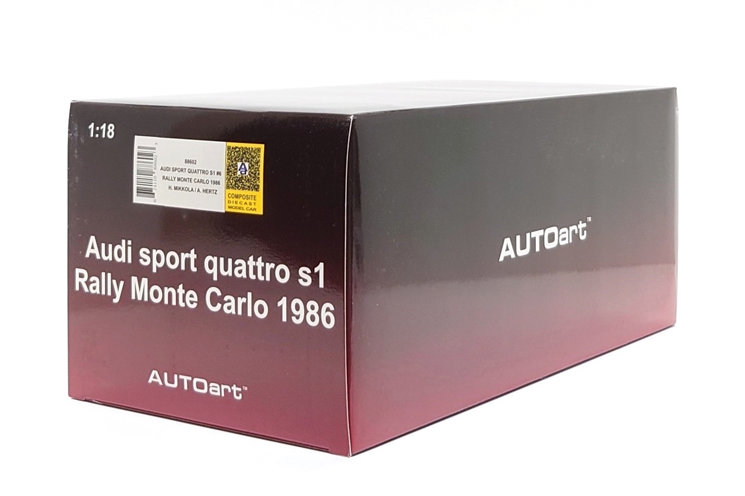 AUTOart 1:18 Audi Sport Quattro S1 #6 – Rally Monte Carlo 1986