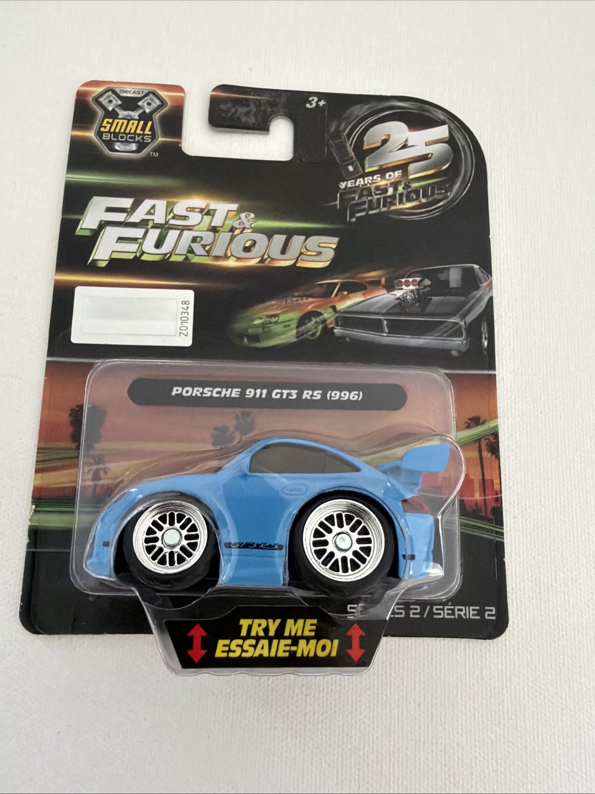 Jada Fast & Furious 25 Years Small Blocks 1/43 Porsche 911 GT3 (996)