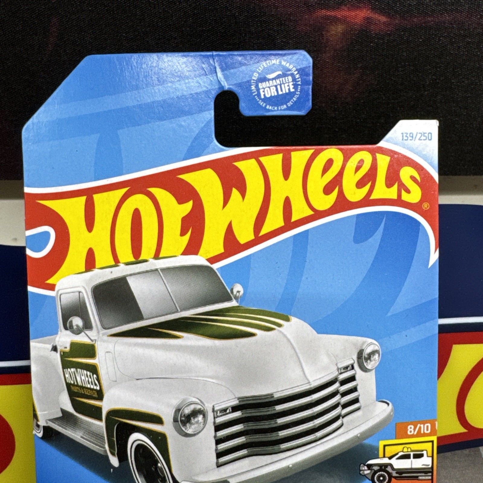 Hot Wheels HW Hot Trucks White 1952 Chevy 5 Window Pickup 8/10
