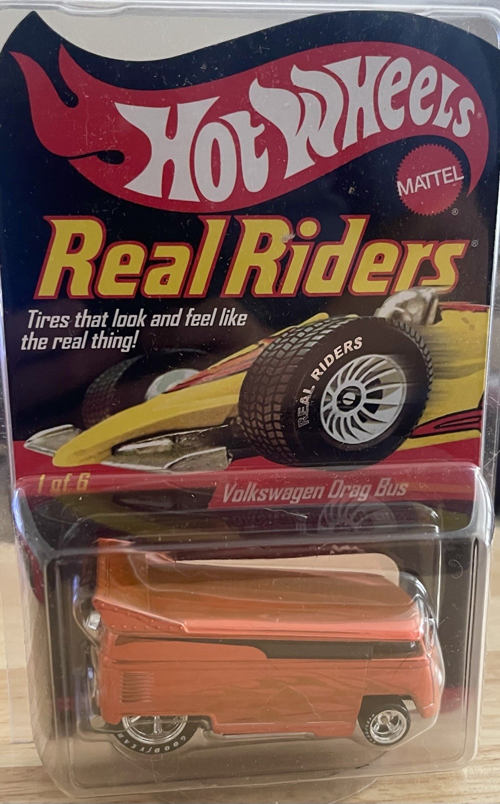 Hot Wheels Real Riders Volkswagen Drag Bus, Orange, Series 6, In Case #10297/11k