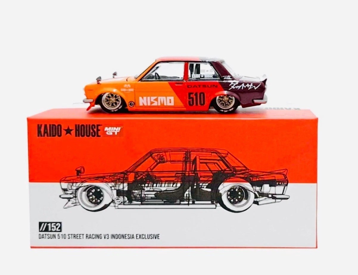 2024 Mini-GT Kaido House Indonesia Expo Exclusive: DATSUN 510 V3 SEALED #KHMG152