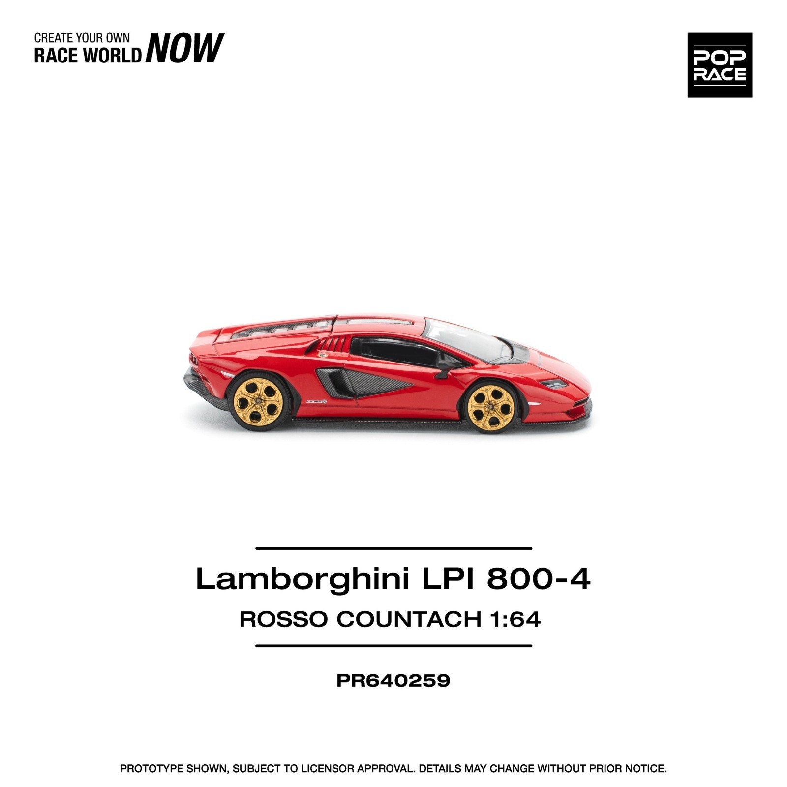Pop Race 1:64 Lamborghini Countach LPI-800 – ROSSO