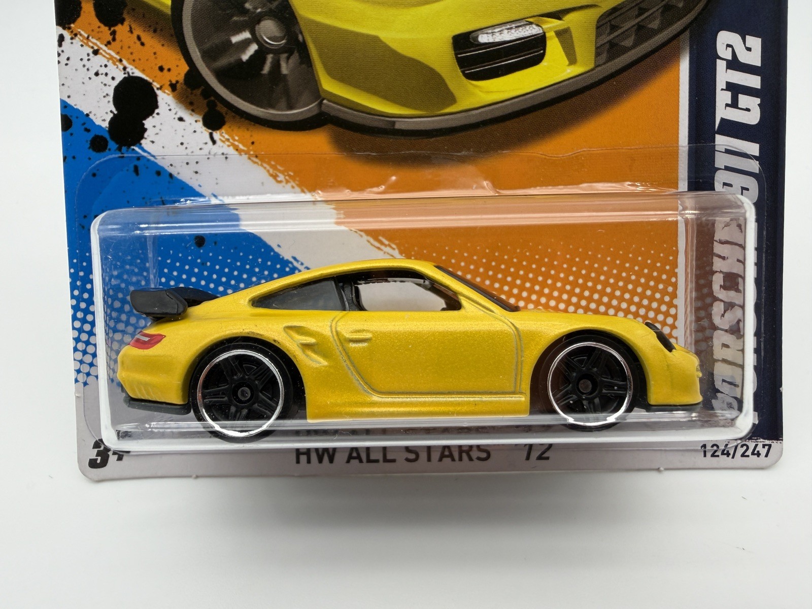2012 Hot Wheels HW All Stars Porsche 997.2 911 GT2 YELLOW Walmart Exclv RARE