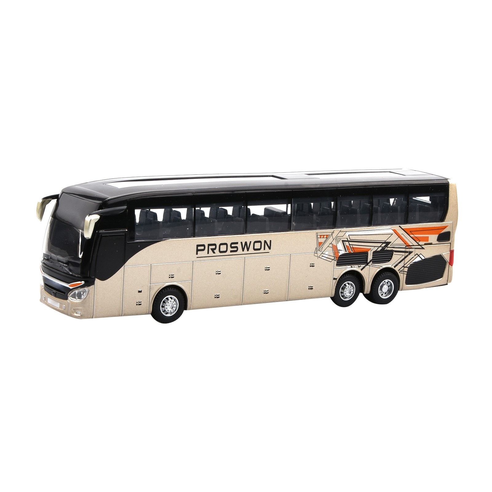 Model Flash Light Vehicle Single Sightseeing Bus 1:32 Alloy Cars Pull Back Toys