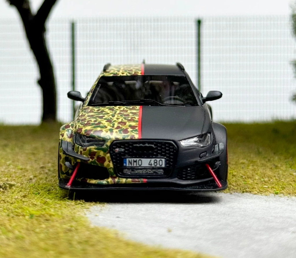 JEC 1:64 Black RS6 Widebody Wagon DTM Sports Model Diecast Resin Car