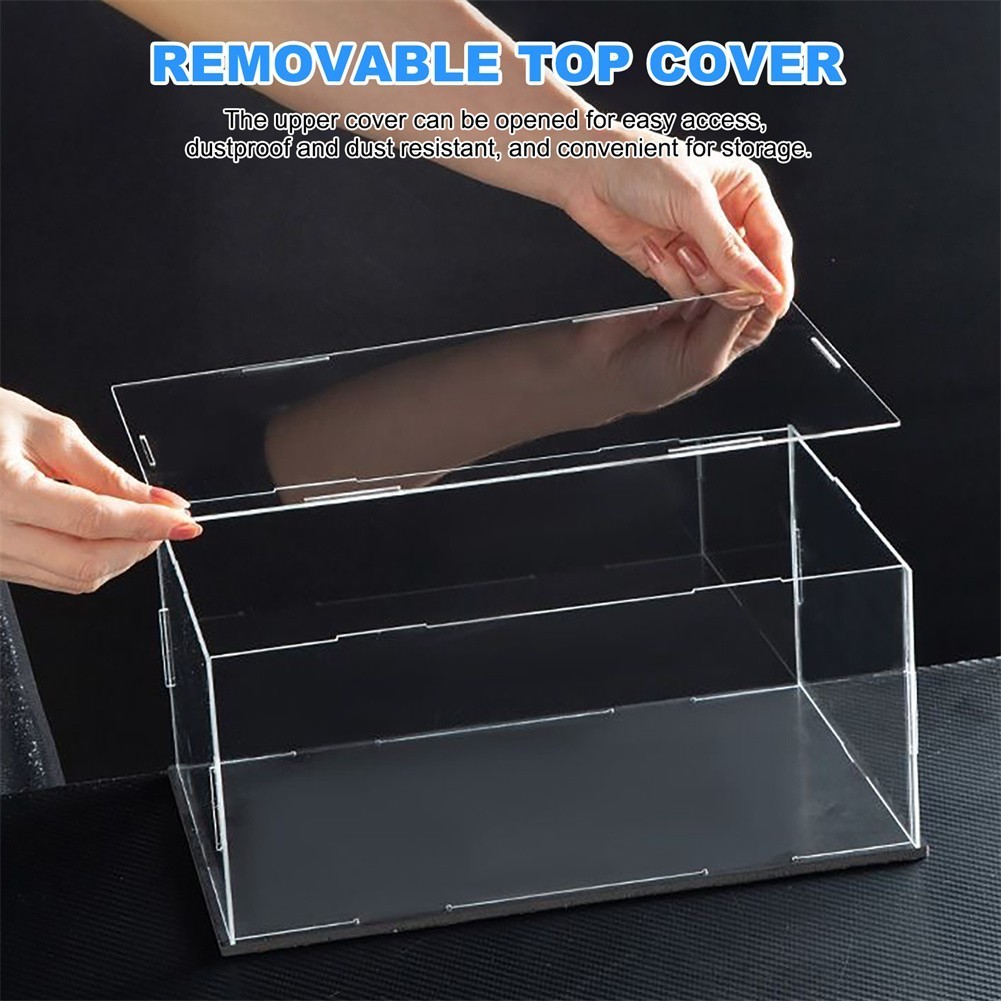 1-6x Acrylic Model Car Display Case 1:24 Display Box for Dustproof Showcase