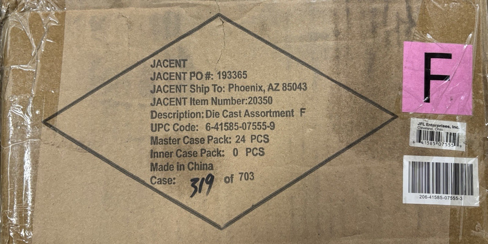 24Ct JFL Enterprises Jacent Die Cast Collector Car Assortment 20350 Assortment F