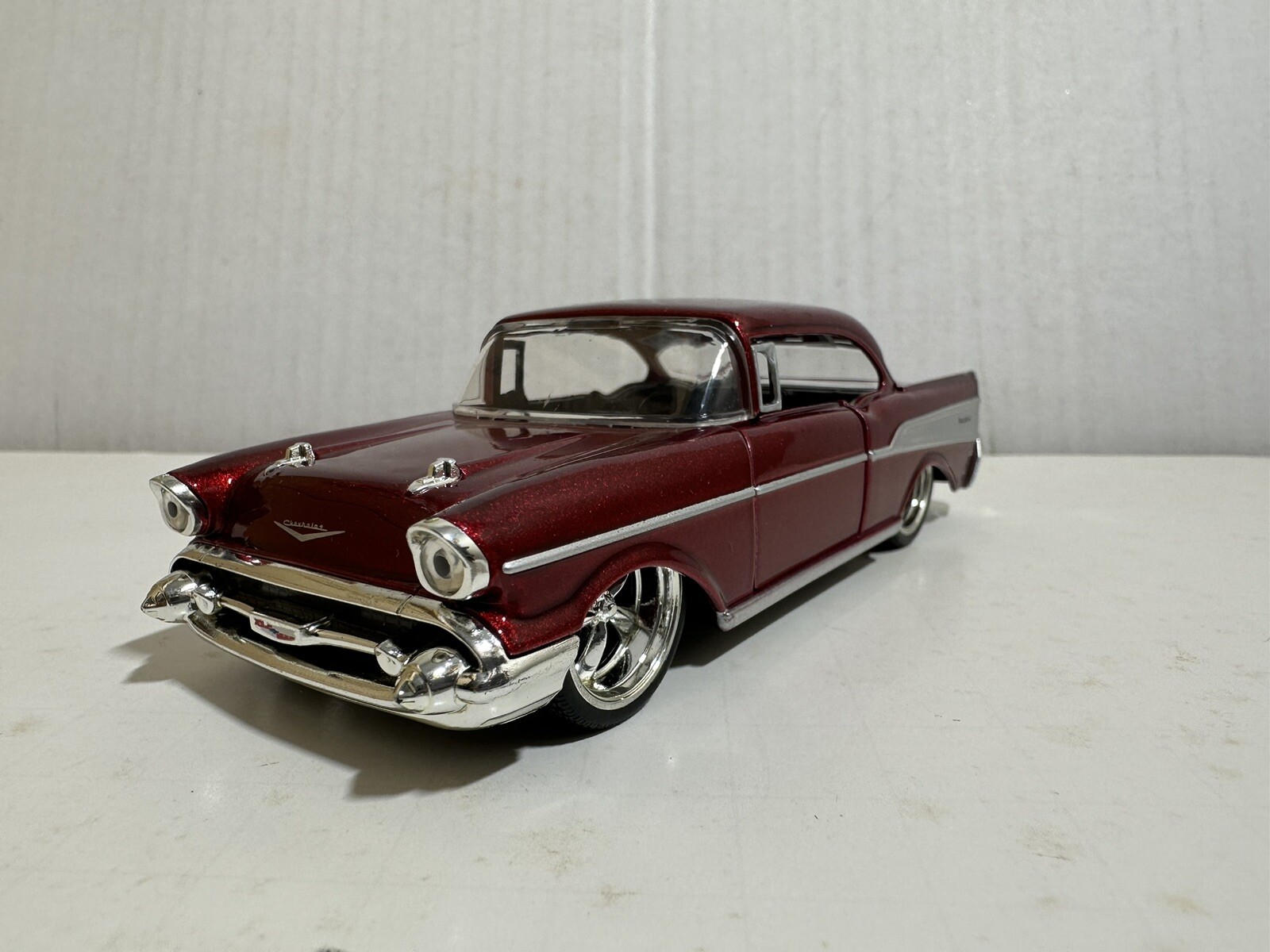JADA BTM 1957 CHEVY BEL AIR RED 1:32 DIECAST CAR 5″ PULL BACK NEW NO BOX