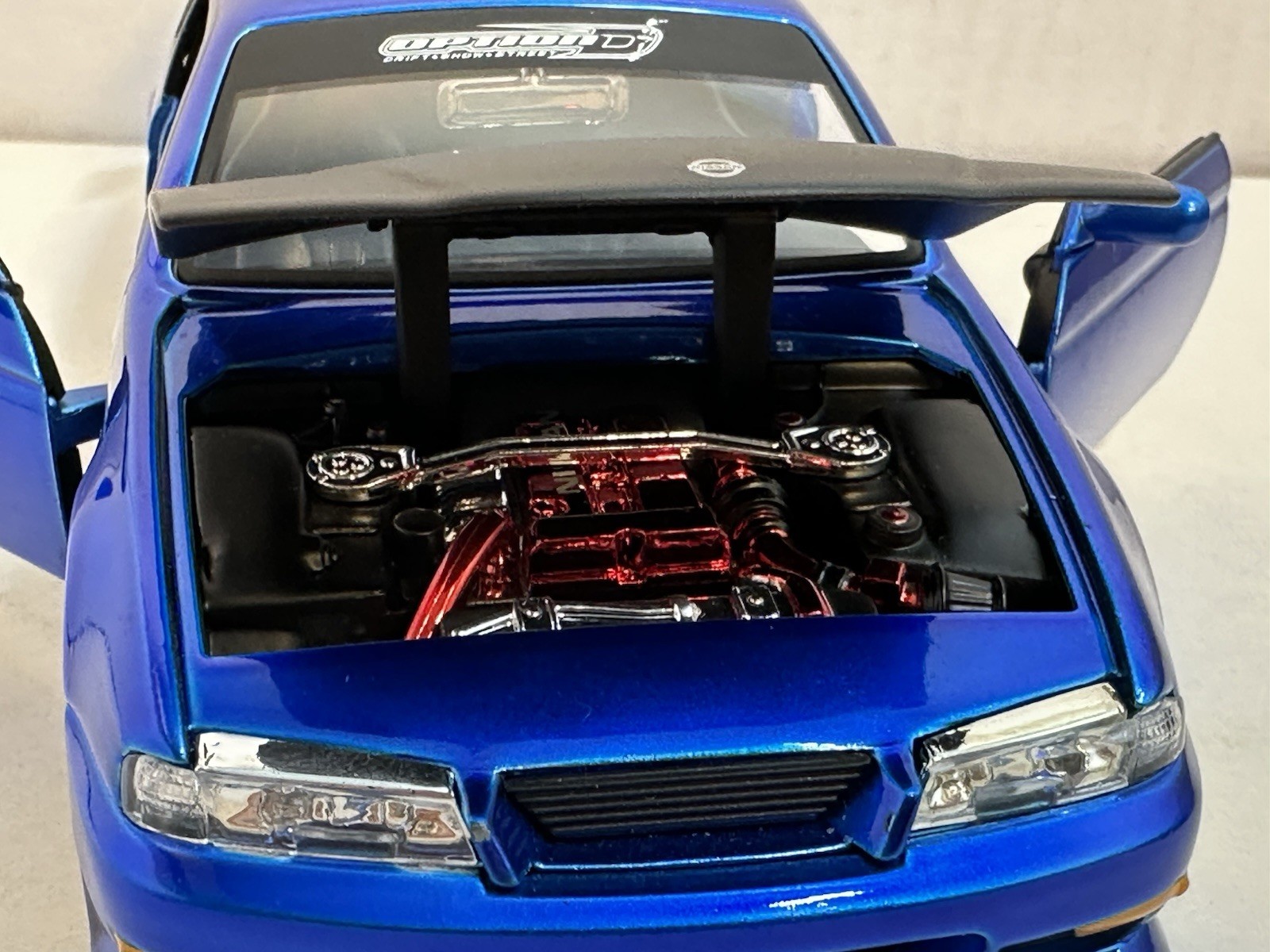 JADA OPTION D 1998 NISSAN 240SX (S-14) BLUE 1:24 DIECAST MODEL CAR NEW NO BOX