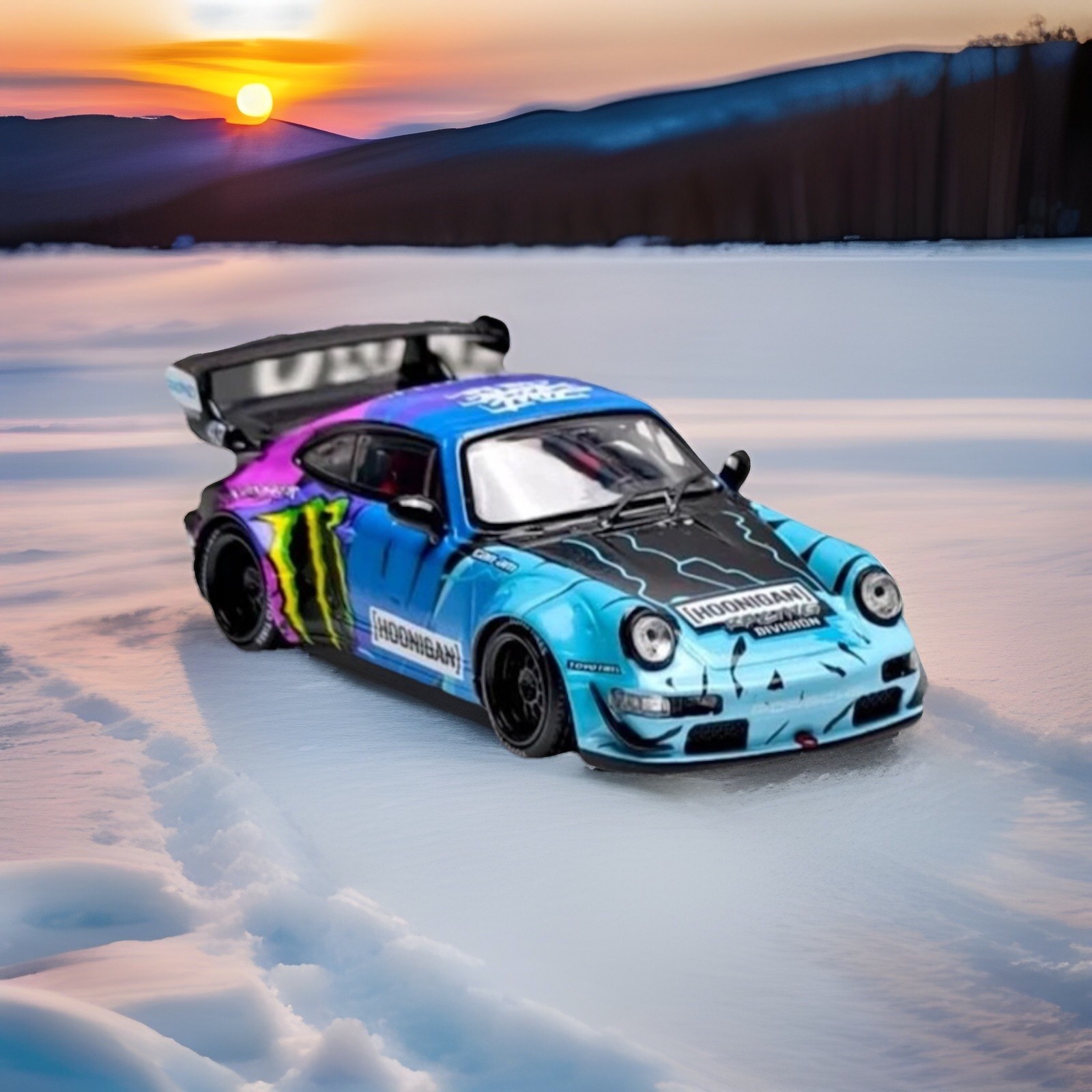 STREET WARRIOR PORSCHE RWB 993 HOONIGAN LIVERY 1:64~LIMITED EDITION 035 of 499