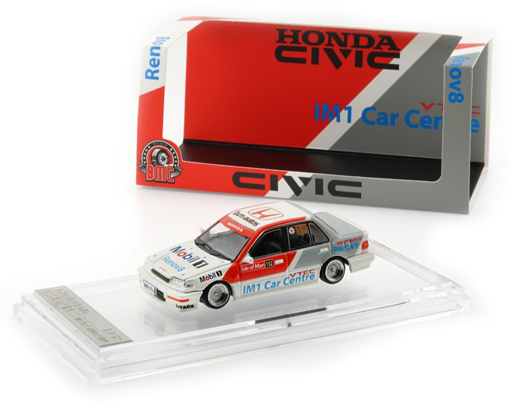 BM Creations 1991 Honda Civic EF2 – RHD – Mobil 1:64 Scale Diecast Car 64B0452