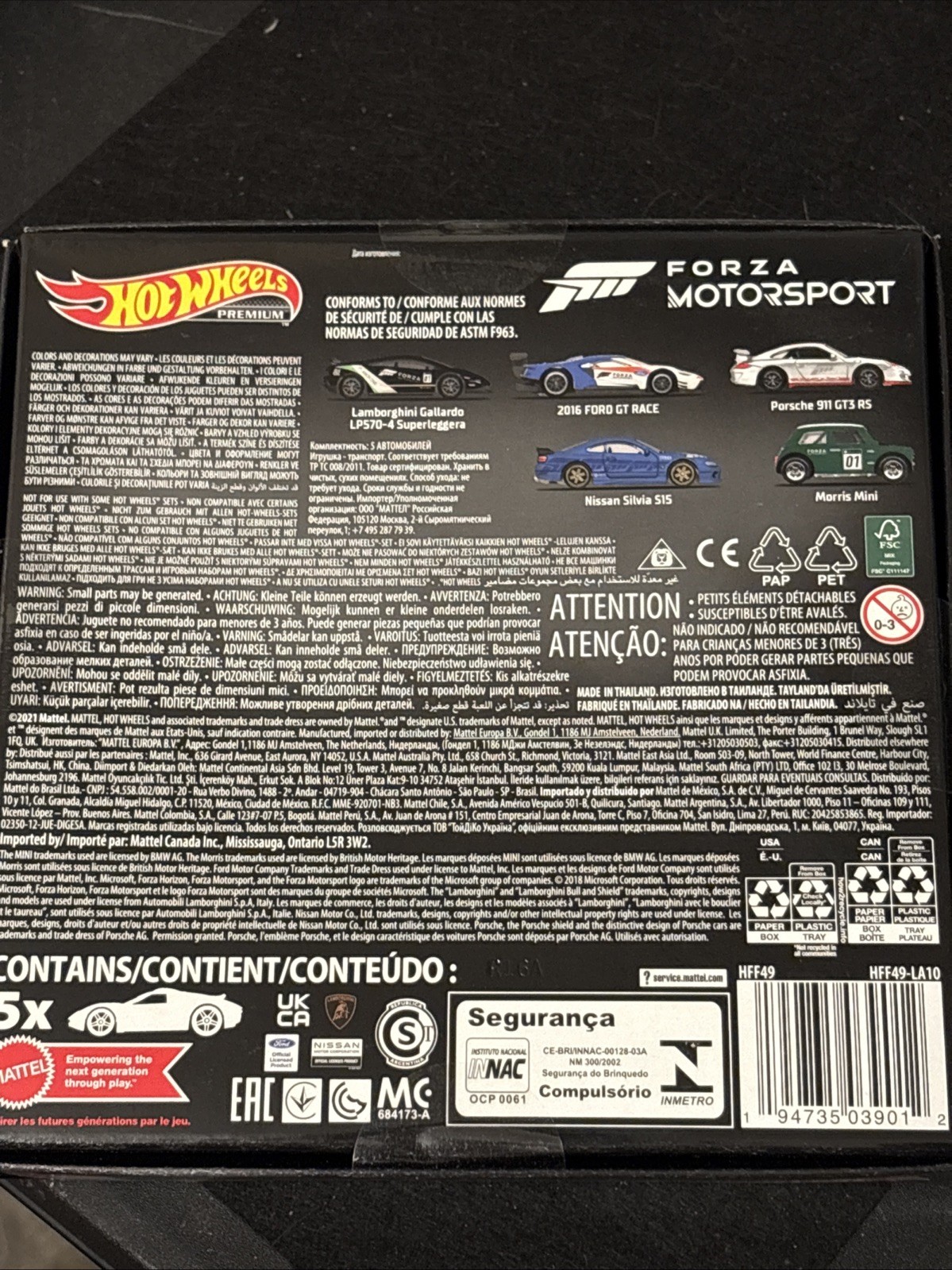 Hot Wheels Premium Forza Motorsport 5x Car Pack Collector Brand New Sealed Set