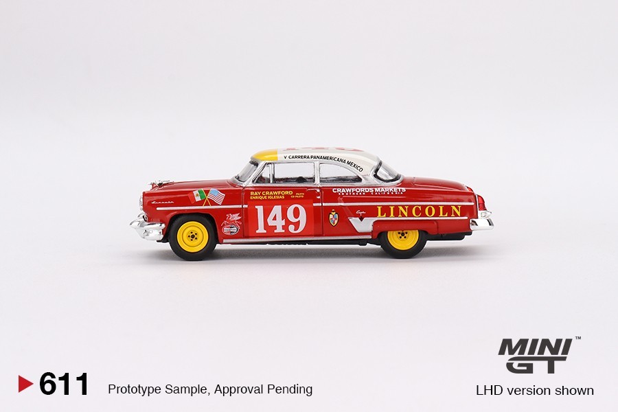 Mini GT 1/64 Lincoln Capri 1954 Carrera Panamericana Class Winner Car Model #611