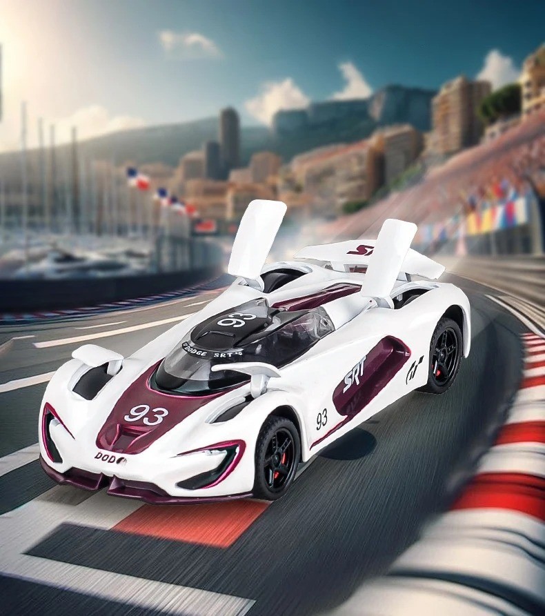 1:32 SRT Tomahawk XVGT Alloy Sports Car Model Diecast with Sound & Light