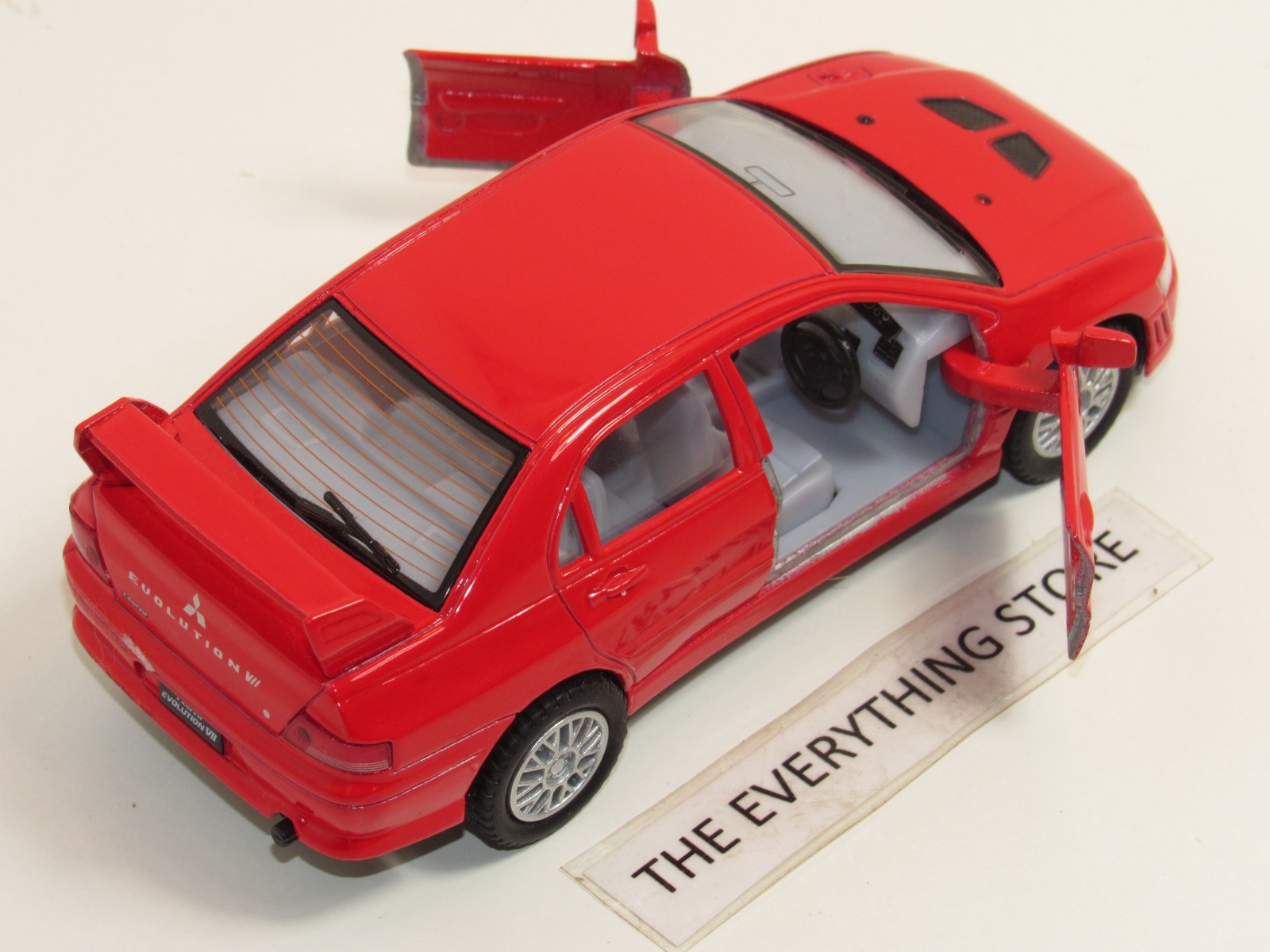 KINSMART MITSUBISHI LANCER EVOLUTION VII 1:36 SCALE BRIGHT RED NO BOX FREE SHIP
