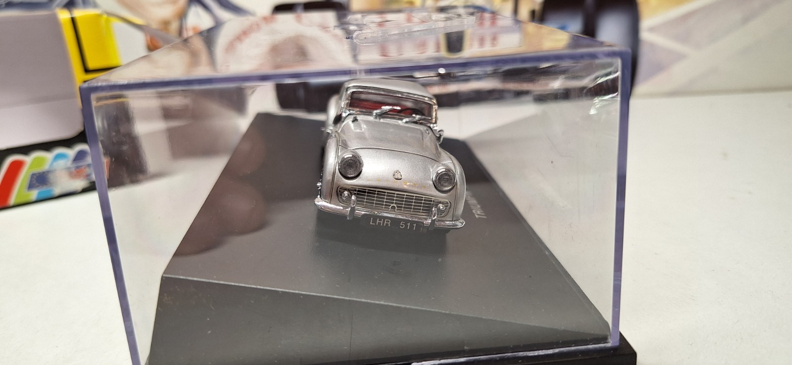 JOUEF EVOLUTION – TRIUMPH TR3A HARD TOP – METALIC GREY – 1/43 SCALE MODEL CAR