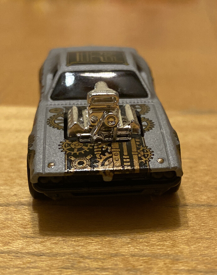 Hot Wheels 2015 Rodger Dodger Rare Steam Punk Flat Silver Gold Rims Original Car