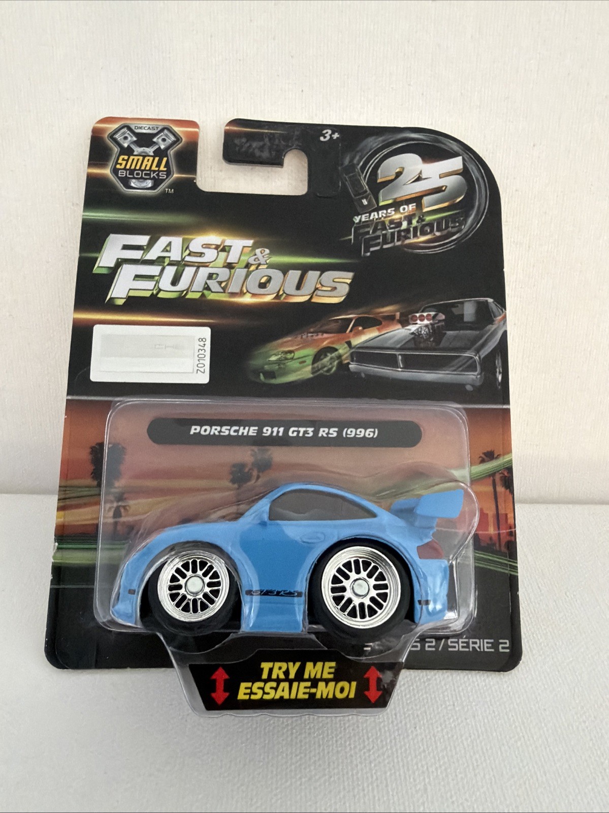 Jada Fast & Furious 25 Years Small Blocks 1/43 Porsche 911 GT3 (996)