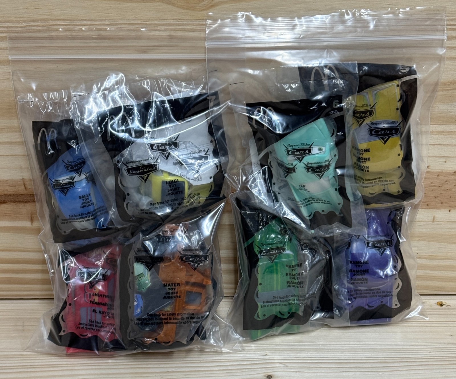 McDonald’s Happy Meal Disney Pixar Cars 2006 Complete Set of 7 New Sealed Toys