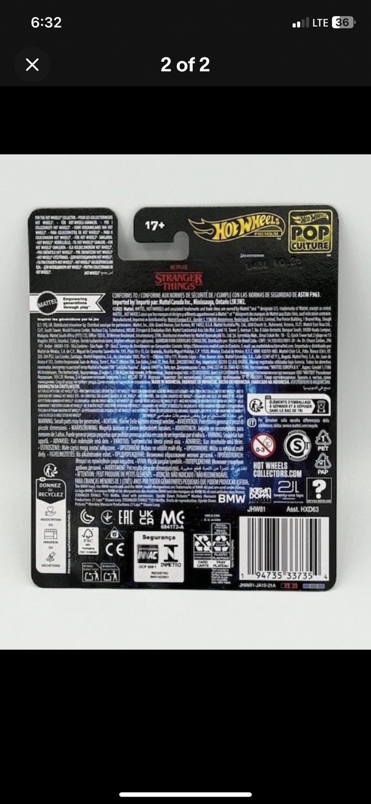 HOT WHEELS 2026 POP CULTURE STRANGER THINGS 1983 BMW 733i