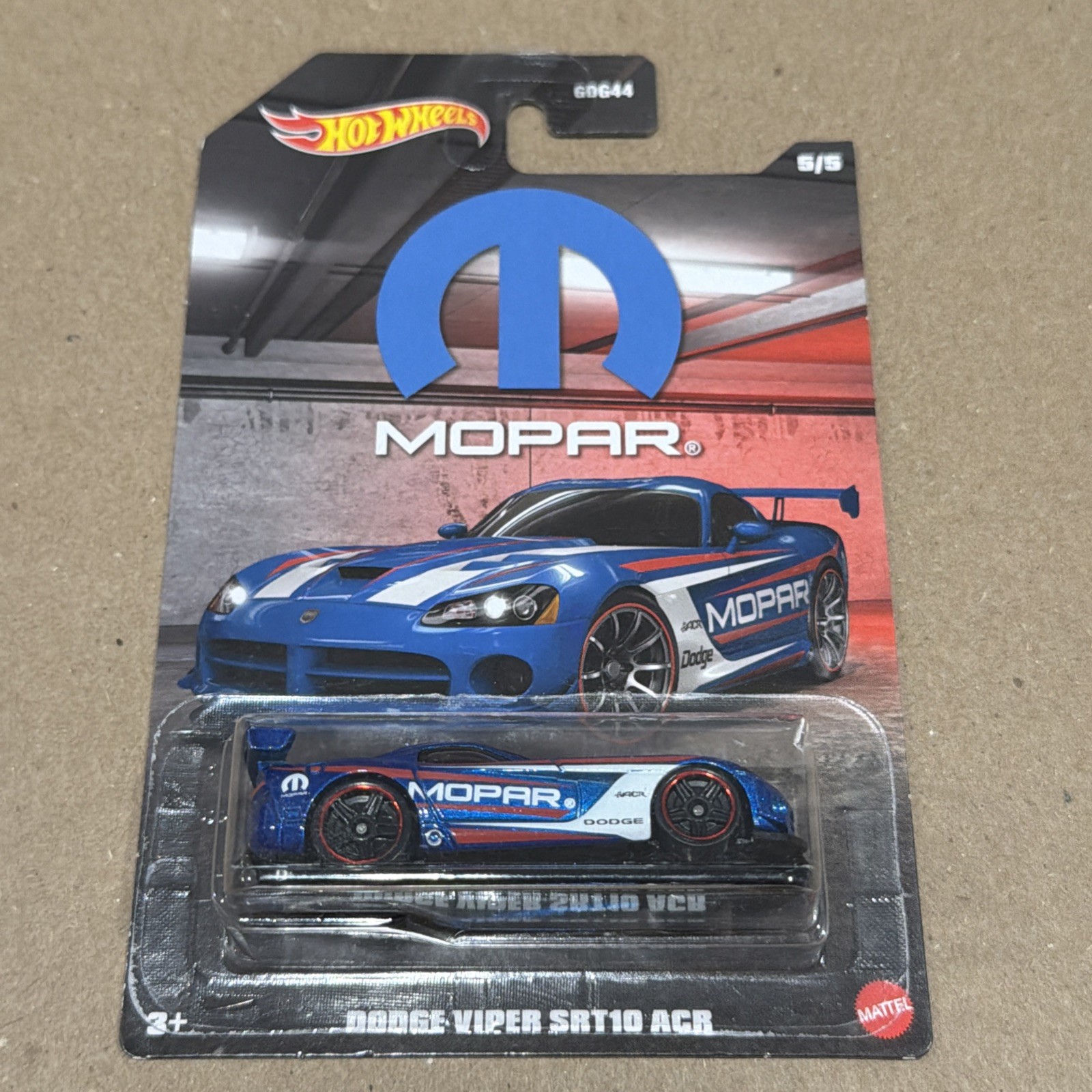 Hot Wheels Dodge Viper SRT10 ACR Blue MOPAR 5/5 GDG44 3+Years Mattel New