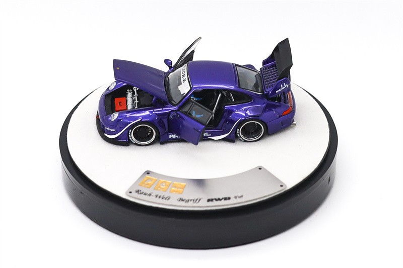 PGM 1:64 RWB 993 Army Girl Purple Diecast Model Car