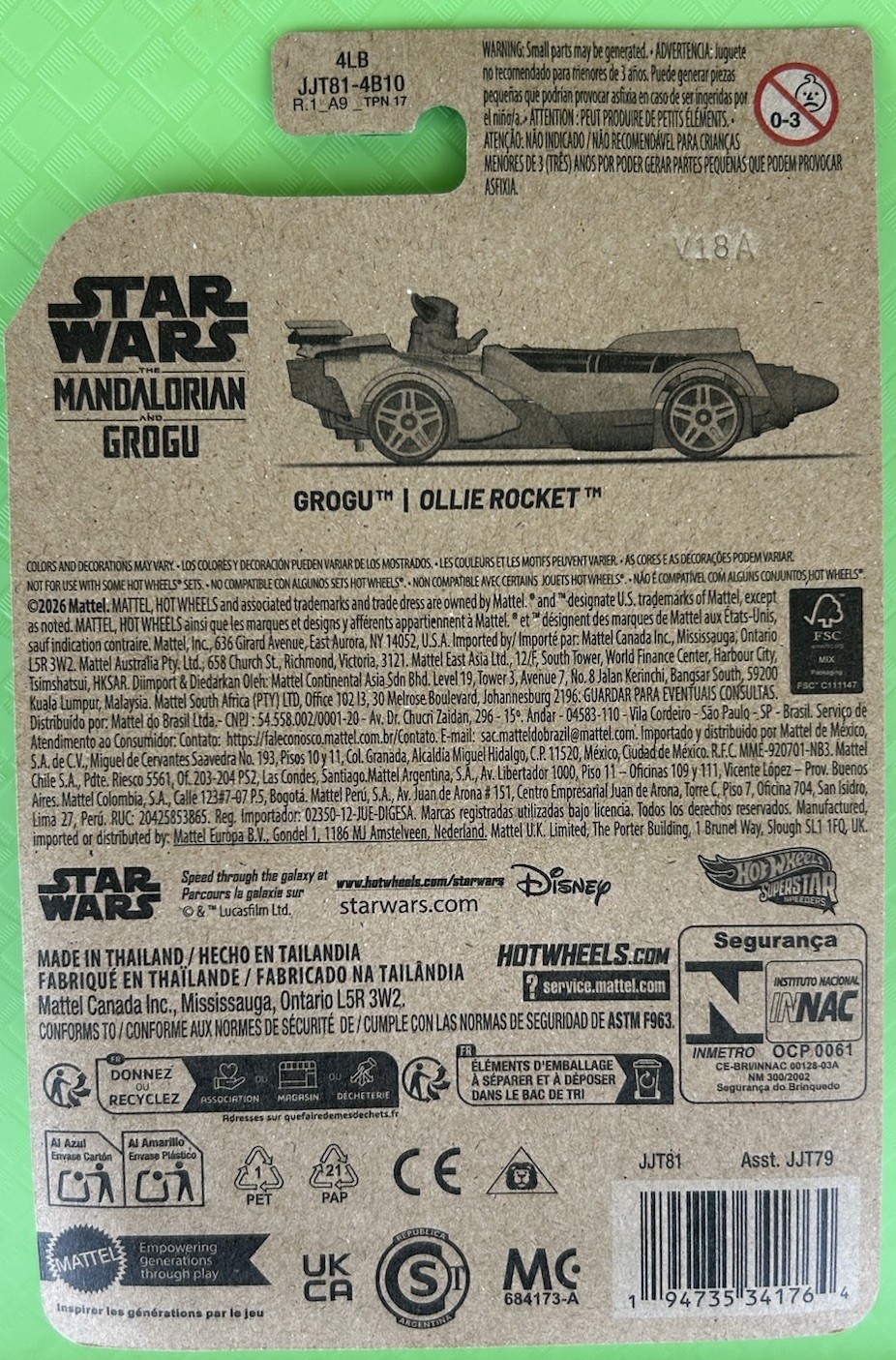 Hot Wheels 2026 Superstar Speeders Star Wars Mandalorian Grogu – New