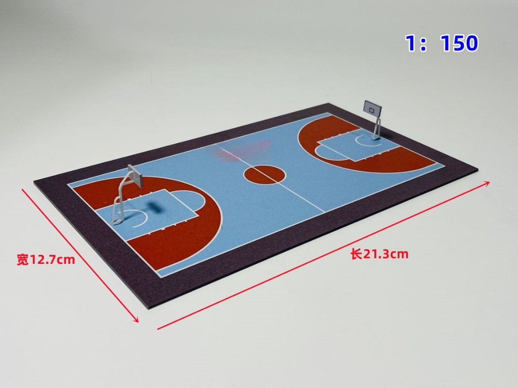 1:87/150 Diorama Basketball Court Model City Street View Scene Display Model DIY