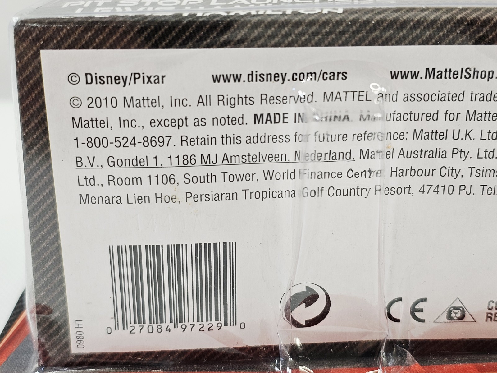 Disney Pixar Cars 2 Pit Stop Launchers Lewis Hamilton Launch & Race 2010 New NOS