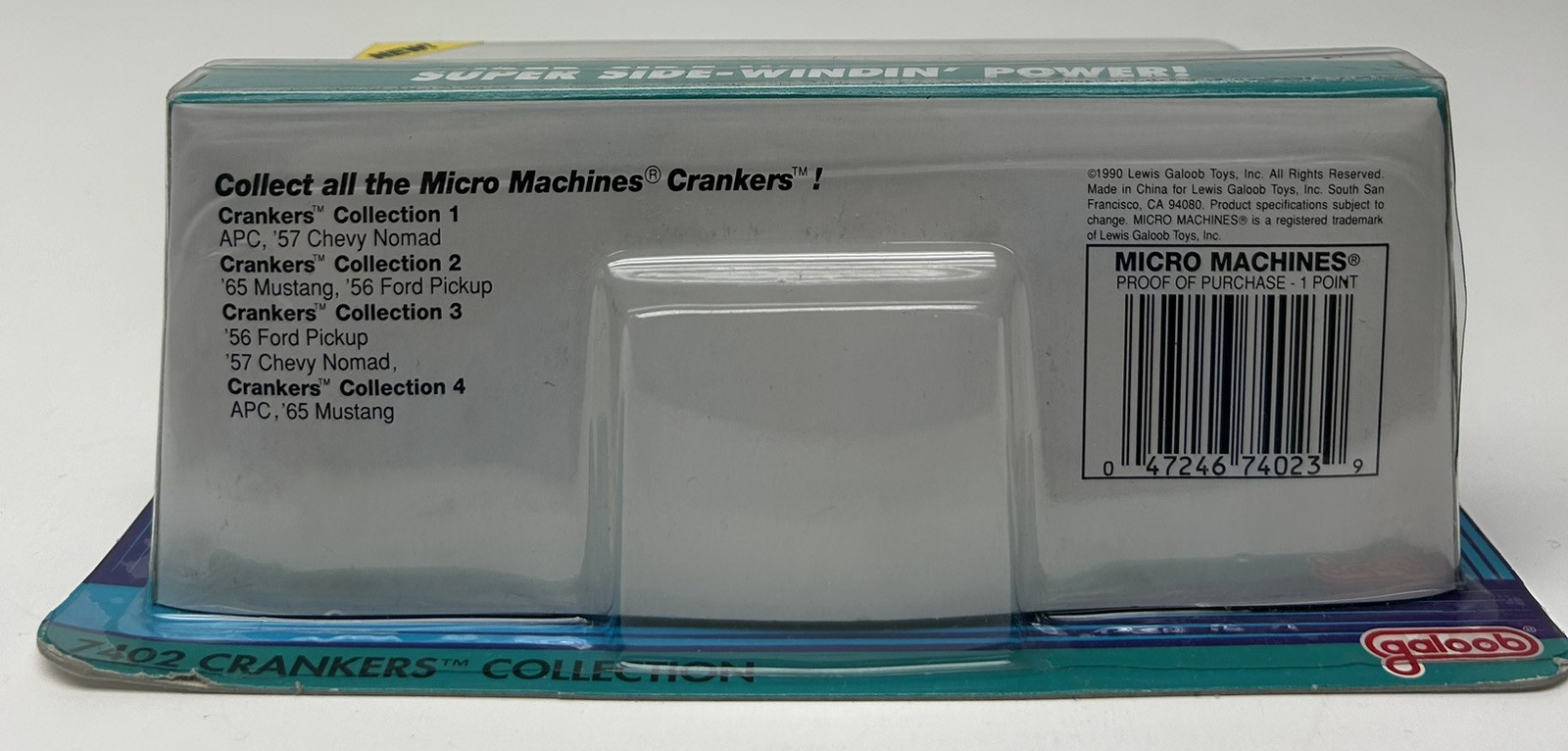 1990 Micro Machines Crankers Collection #4 Wind-Up Power-APC & 65’ Mustang (NEW)