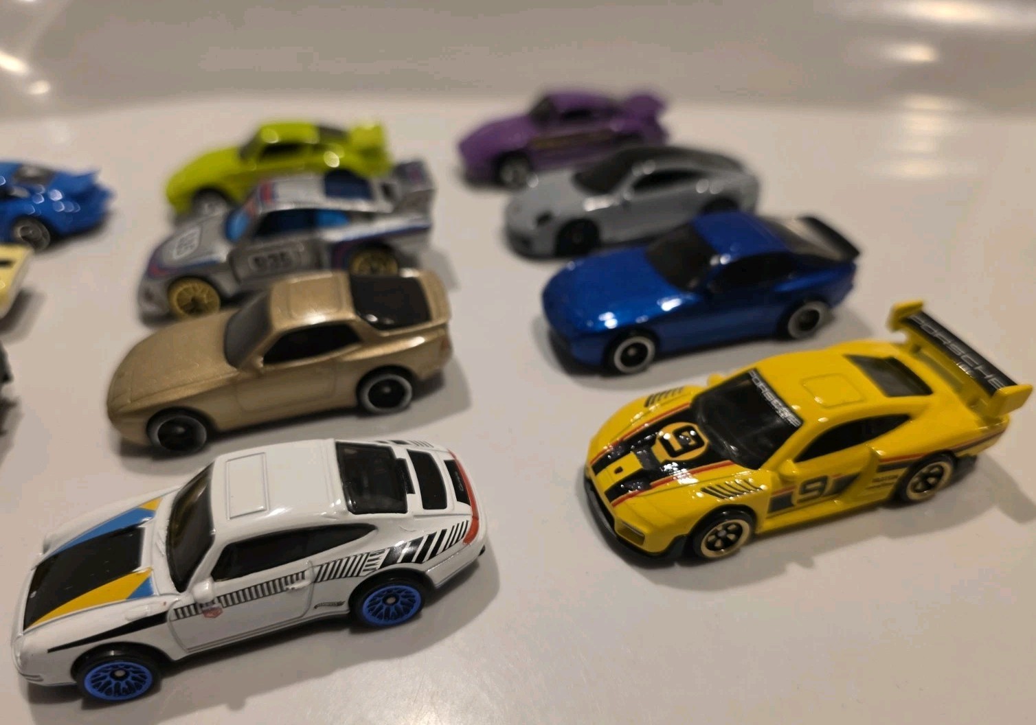 HOT WHEELS PORSCHE 935 934 911 930 LOT OF 12 LOOSE DIECAST PURPLE SILVER LOOK