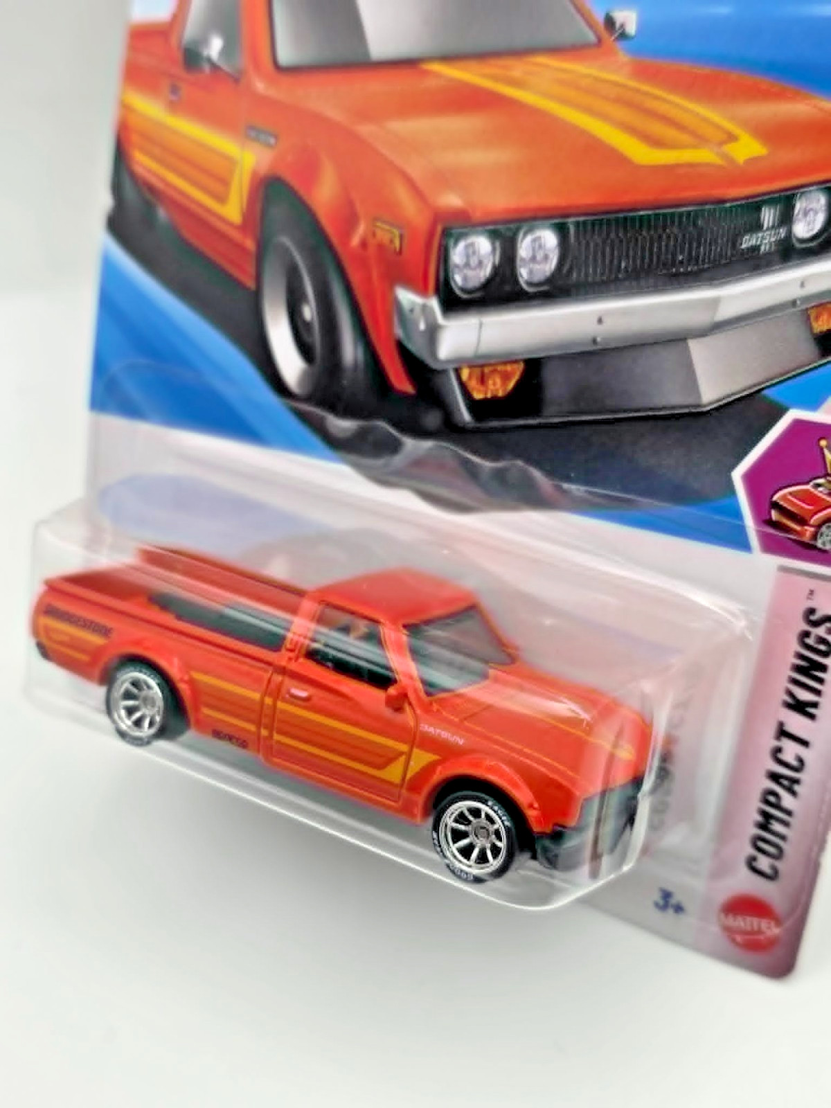 Hot Wheels Datsun 610 Truck Watanabe style wheels Real Riders wheel swap
