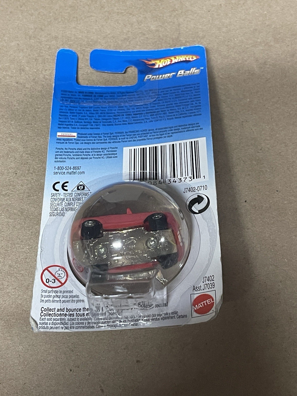 Hot Wheels Power Balls Sport Auto I Diecast Car Red/White Unopened Box 4-7