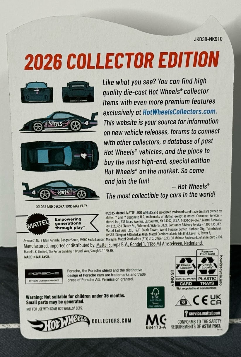 Hot Wheels 2026 Mail In Collector Edition ’78 Porsche 935 / 78 Ships w protector