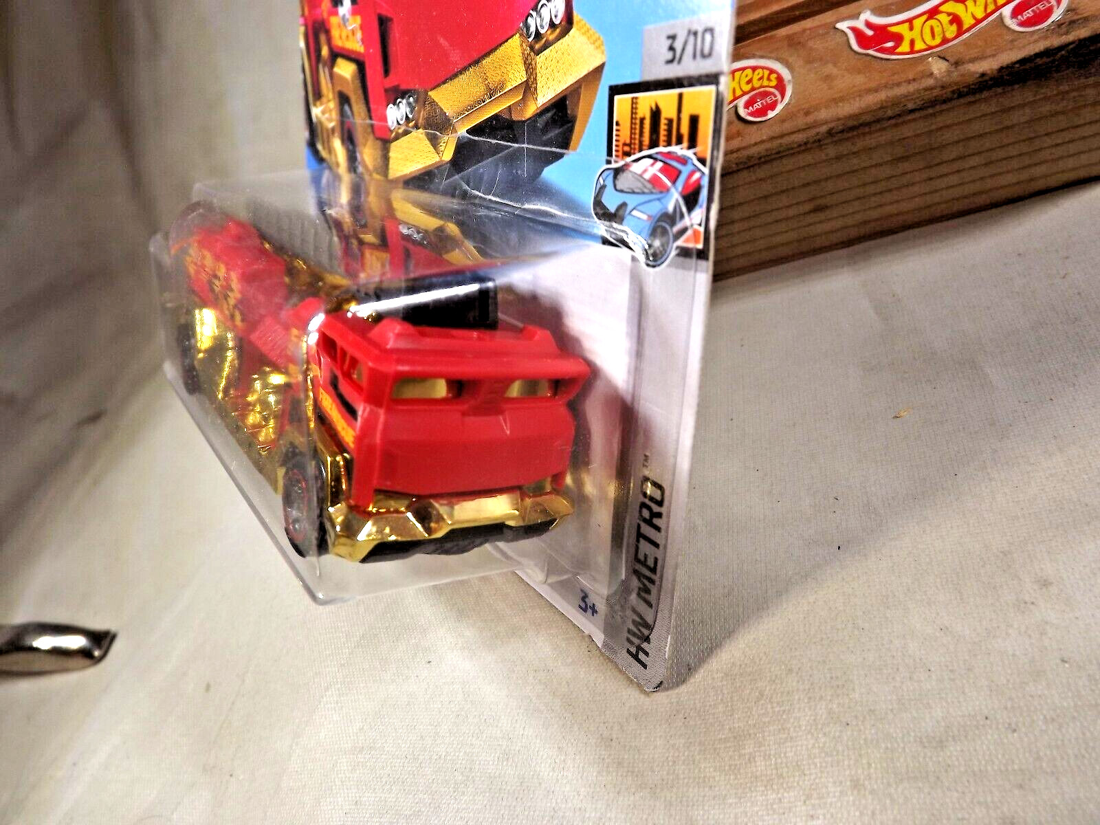 2024 Hot Wheels #125 HW METRO 3/10 5 ALARM Fire Engine Red w/Black 5 Sp Red Rims