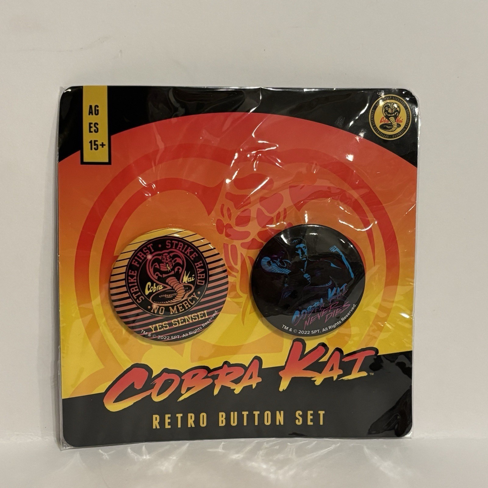 Cobra Kai Retro Button Set (Loot Crate Exclusive) Karate Kid Yes Sensei
