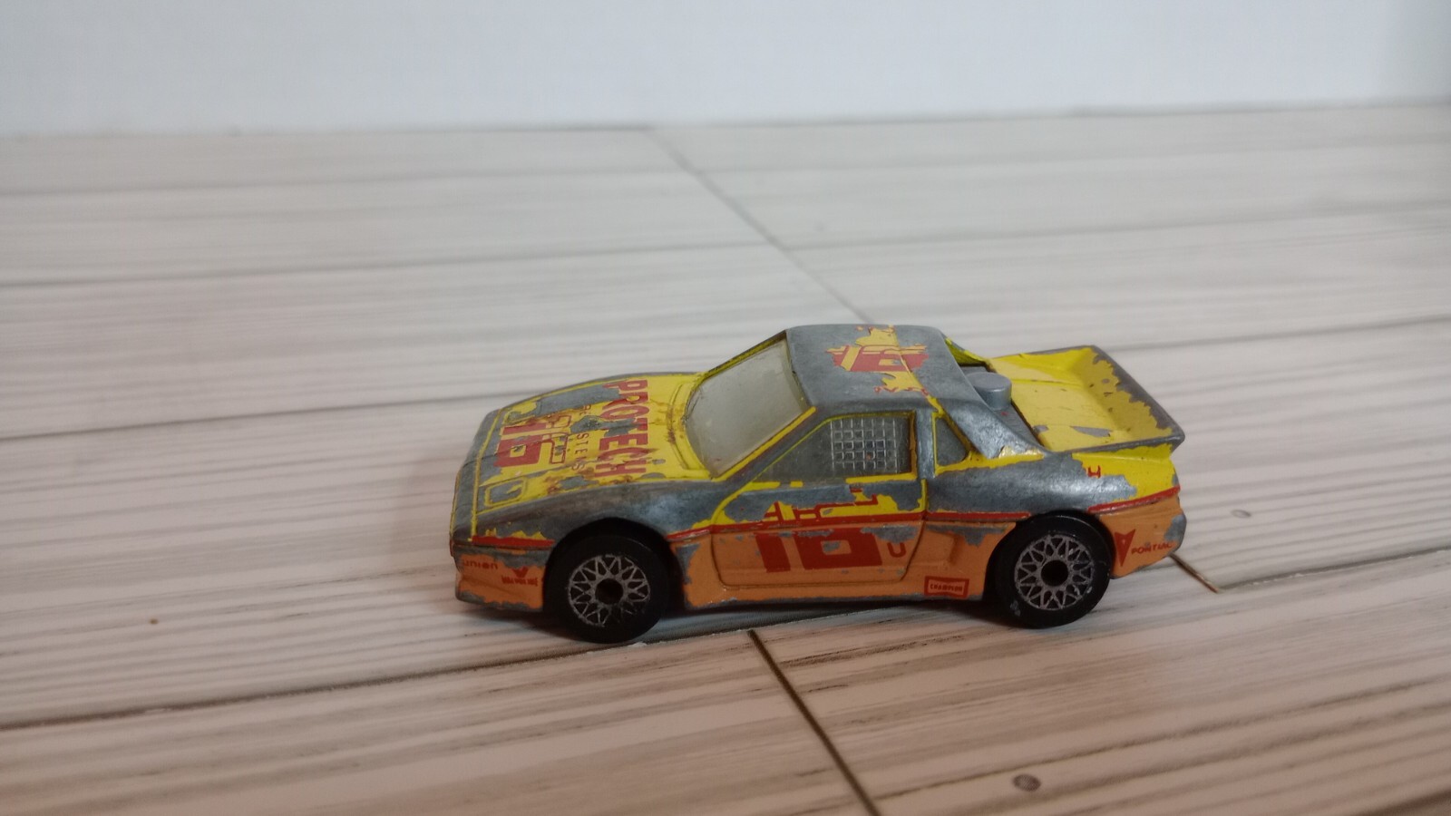 1985 Matchbox Pontiac Fiero Stock Car #2 Protech Fire Systems #16 For Restore